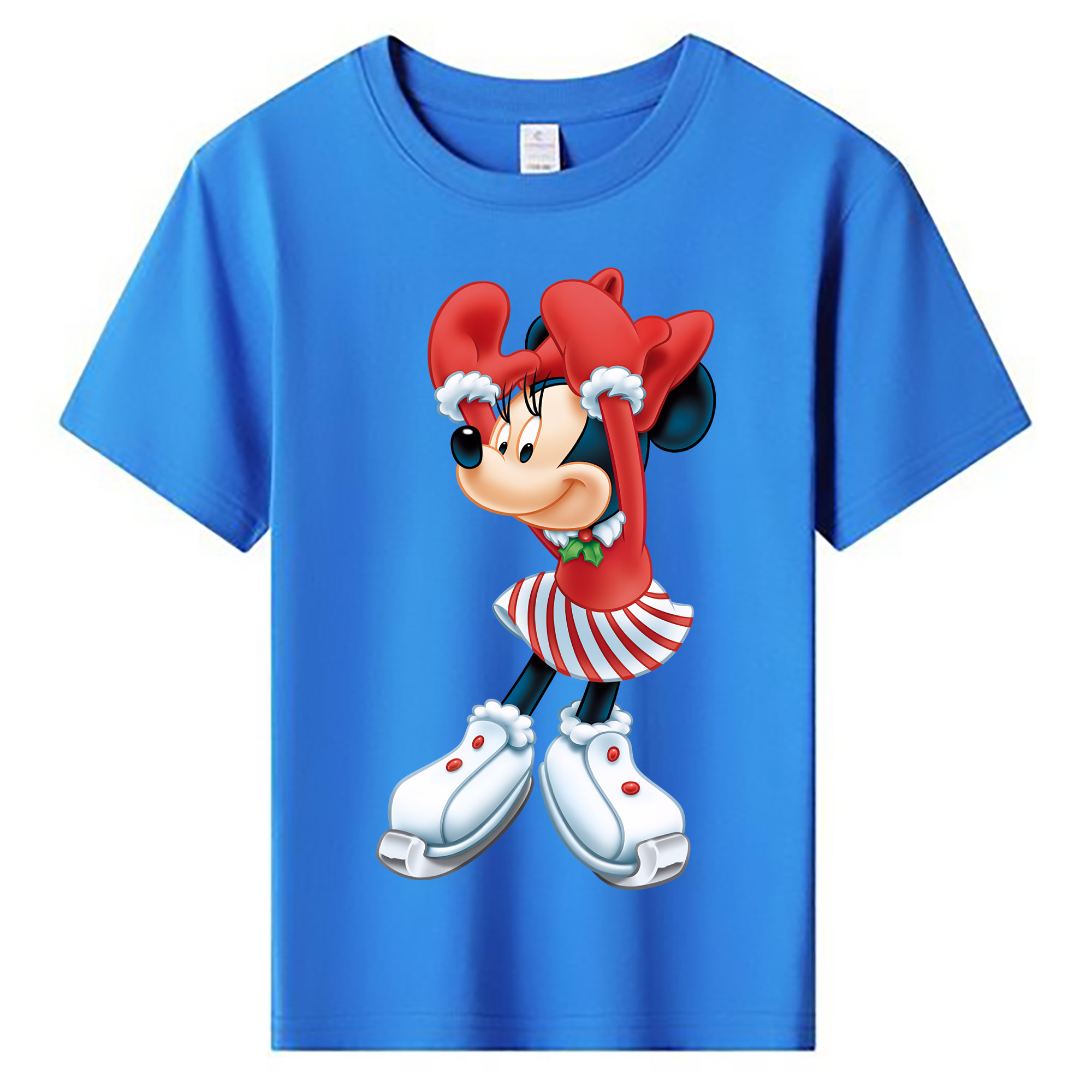 （画像用） ミッキーマウス Mickey Mouse 綿100％キッズTシャツ（フロントプリント）